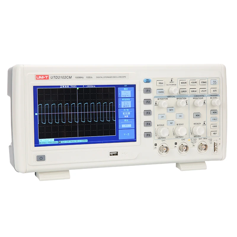 UNI-T цифровой осциллограф UTD2062CM/UTD2102CM/UTD2202CM 2CN 1GS/s 7 дюймов TFT lcd WVGA(800*480) 150000 wfms/s