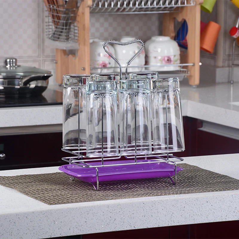 New stainless steel cup holder stand coffee cup racks water glass mug holder Bottle Drying Rack Ant