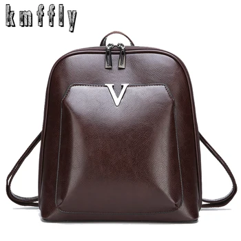 

Retro Women Backpack High Quality Smooth Leather Female Backpack Shoulder Bag Fashion School Bag For Teenager Girl Lady Rucksack