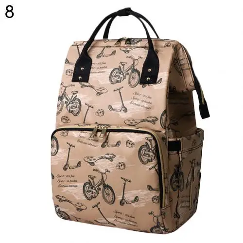 Khaki Bicycle Мода медведь велосипед Мама Кормящих пеленки рюкзак водонепроницаемый подгузник сумка мешок - Цвет: Khaki Bicycle