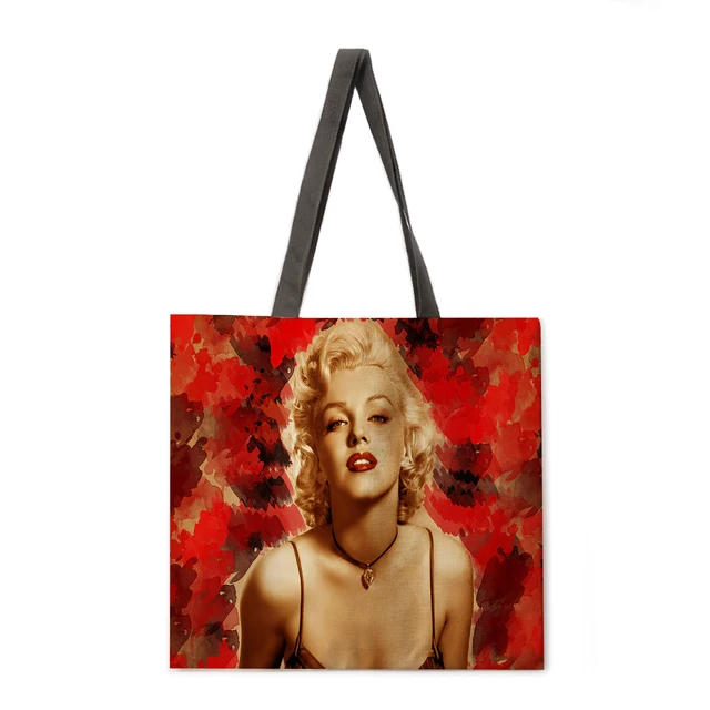 Ladies leisure handbag Monroe oil painting print handbag Ladies shoulder bag Outdoor beach bag Foldable shopping bag 2