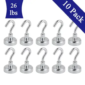 

10pcs Super Strong Magnetic Hooks Hanger Magic Wall Door Hook Strong Mini Heavy Duty Hook Holder For Home Storage Organization