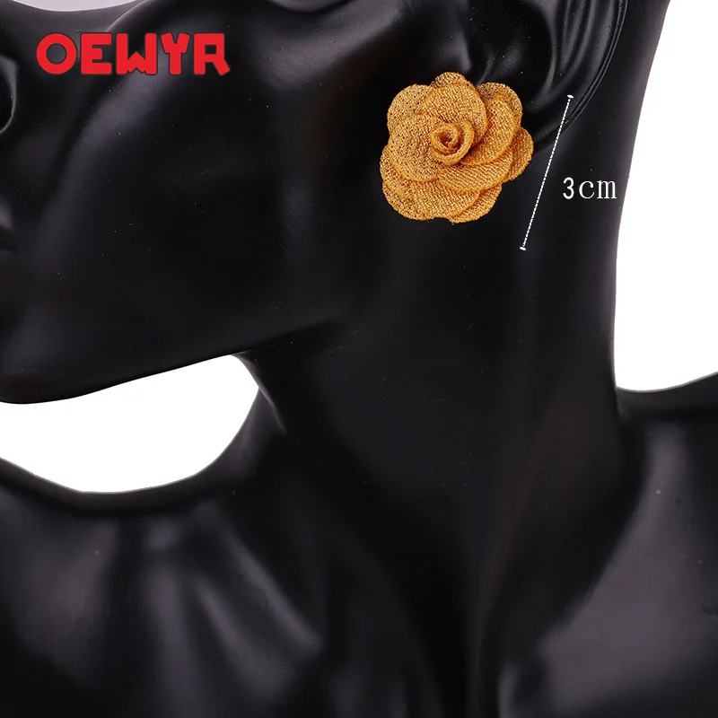 3cm Boho серьги в форме цветов, модные женские серьги, большие круглые свадебные женские серьги ручной работы, Висячие ювелирные изделия, подарки для женщин - Окраска металла: 3cm