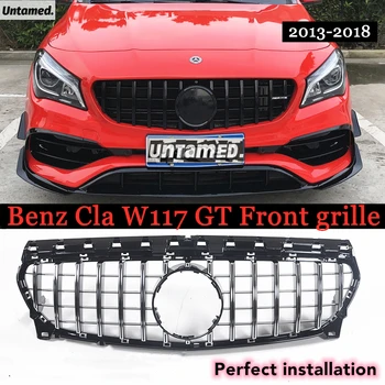 

W117 CLA GTS grille grill ABS gloss black Fits For Mercedes MB CLA180 CLA200 250 CLA45AMG Front Bumper Grills without sign 13-18