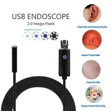 Эндоскоп 6LED 10 м Andriod/Windows2000/XP/Vista/7/8 лаборатории съемки труб видеонаблюдения Бороскоп с боковое устройство для записи звука-7 мм