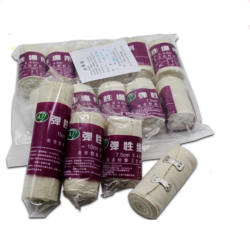 12 rolls 12 рулонов, медицинский высокоэластичный бинт, для первой помощи, гемостатические бинты, повязка на рану, повязка для физических упражнений, защита - Color: 12 rolls