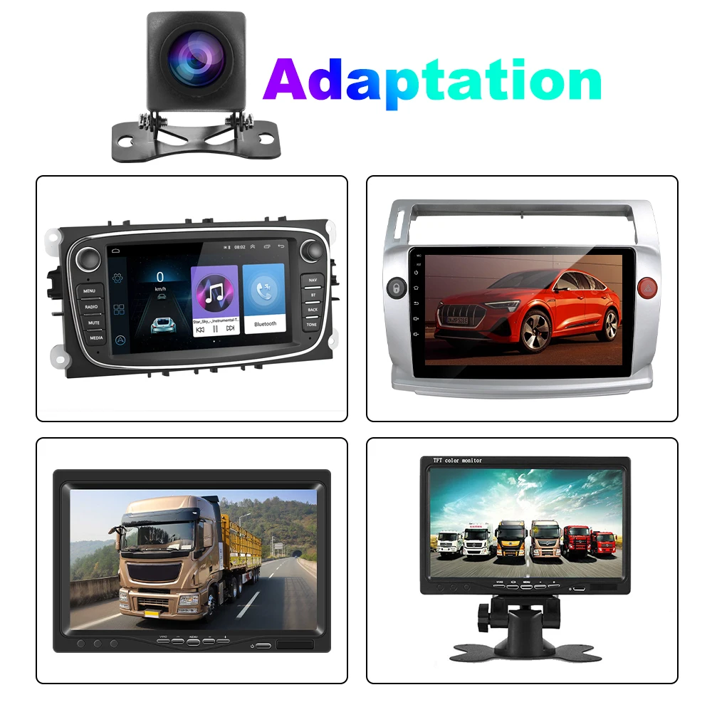 Potofo AHD Rear View Camera Car Back Reverse Camera IP68 Waterproof Night Vision Parking Assistance Cameras