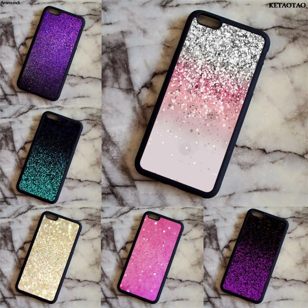 KETAOTAO Pink And Silver Glitter Mint Sparkle Beauty Purple Phone Cases for iPhone Plus X Case Soft TPU Rubber Silicone |