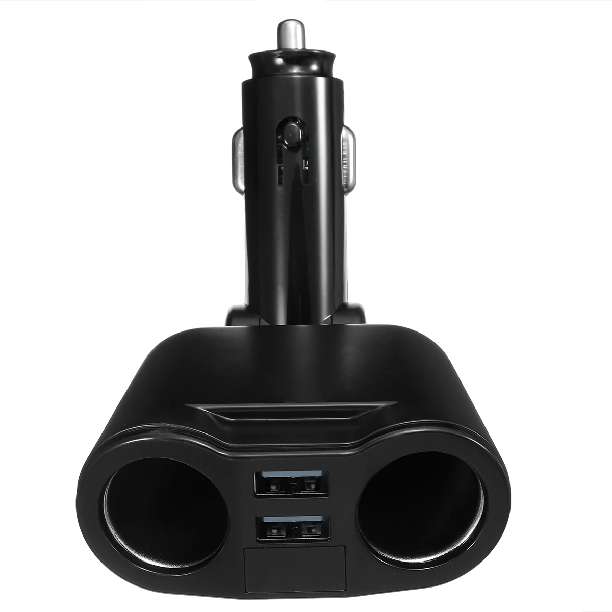 Стиль двойной USB порт розетка для автомобильного прикуривателя Разветвитель зарядное устройство DC 12~ 24V прикуриватель гнездо черный