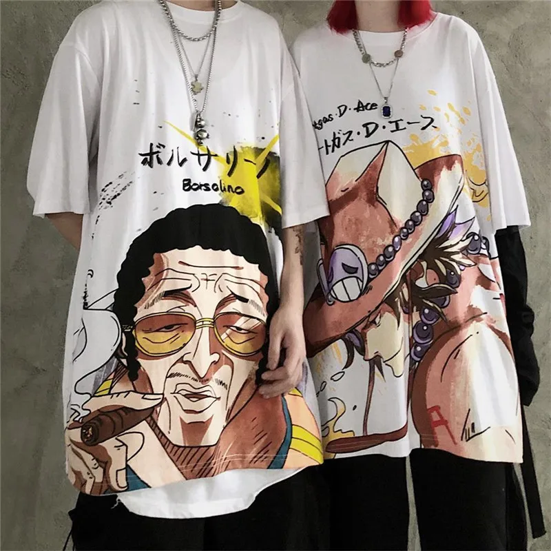 Мужская футболка с обезьяной D Luffy 5XL летняя цельная классная коротким рукавом