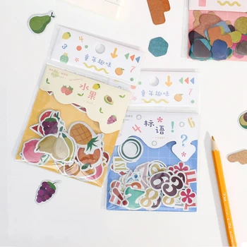 

Mohamm Childlike fun Series Kawaii Cute Sticker Custom Sticker Diary Stationery Flakes Scrapbook DIY Decorative Stickers