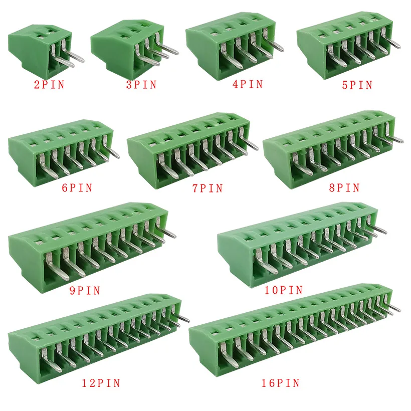 

5Pcs KF128 2.54mm PCB Screw Terminal Blocks Connector KF128-2.54 Pitch 2P 3P 4P 5P 6P 7P 8P 9P 10P 12P 16Pin Splice Terminals