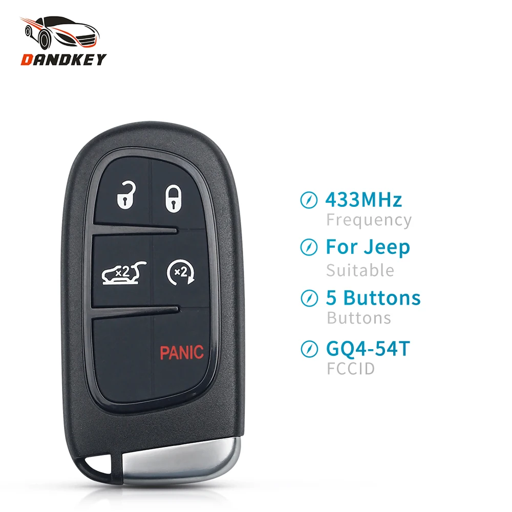Dandkey Замена 433 МГц GQ4-54T для Jeep Cherokee 2014 2015 2016 2017 автомобильный умный дистанционный