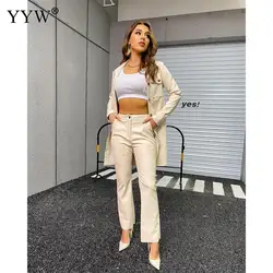 Leggings de cintura alta de cuero PU para mujer, pantalones ajustados con cremallera, informales, Otoño e Invierno