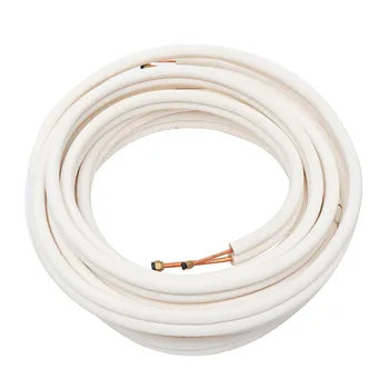 

20m Insulated Copper Pipe Twin Pair 1/4 3/8 Air Conditioner Pipes Fittings Pair Coil Tube Split Line Wire Set Air Conditioner