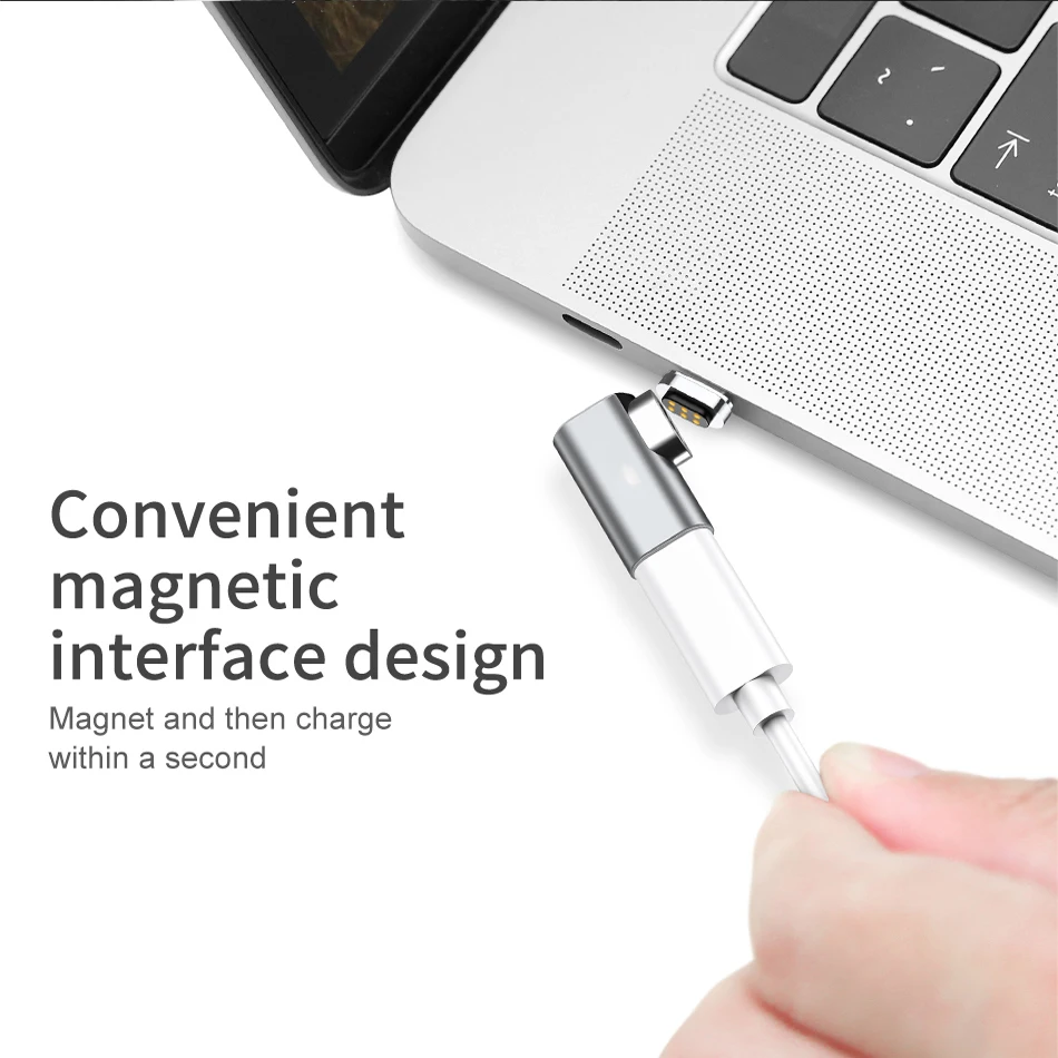 Магнитный USB C адаптер для MacBook Pro 15 дюймов 6 контактов локоть usb type C разъем для зарядки для samsung S10 S9 S8 huawei USB адаптер