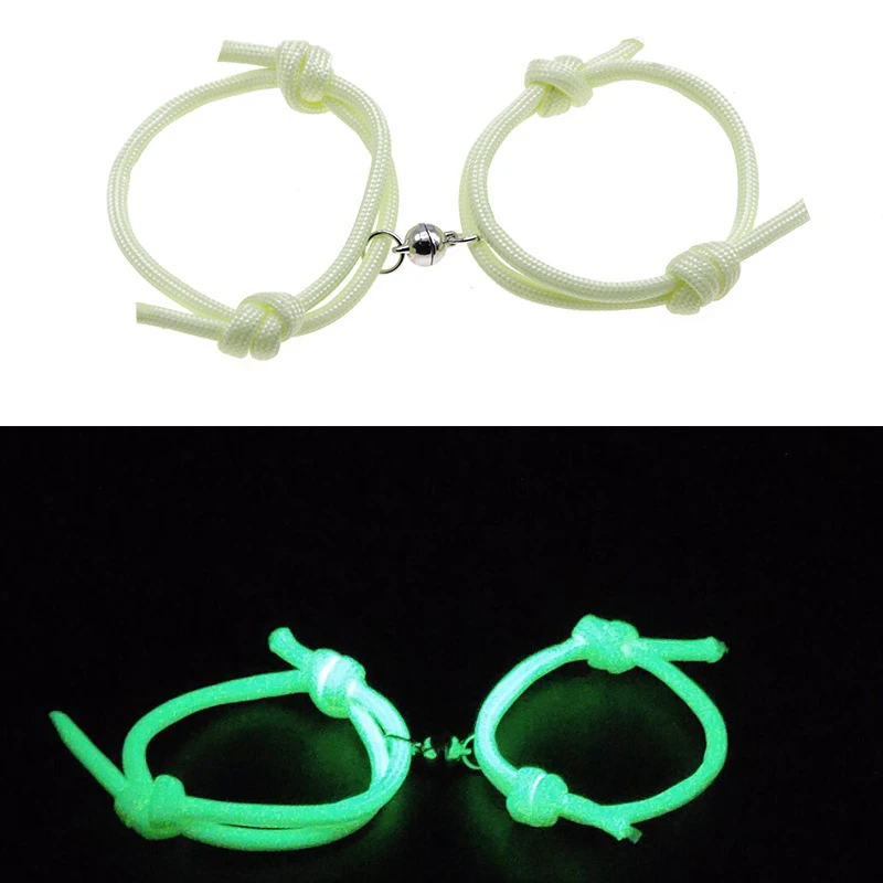 Pulsera luminosa para atraer a brazalete de Amistad fluorescente, pulsera magnética de distancia, imán, joyería de amor|Pulseras de amuleto| - AliExpress