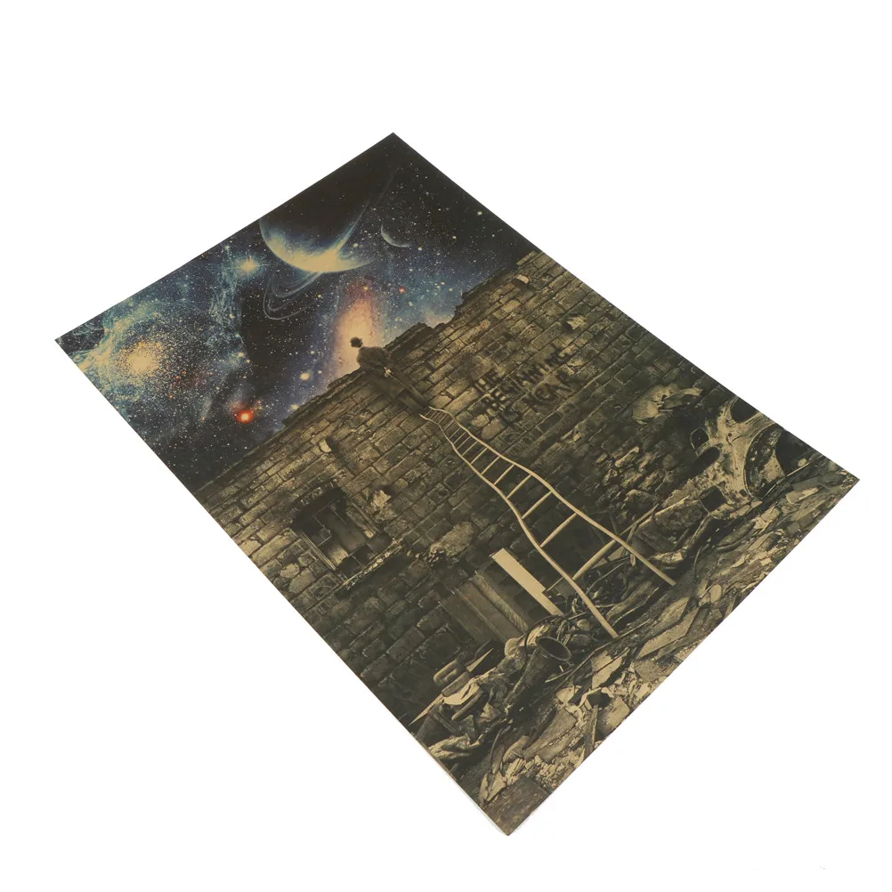 New 1pc Metaphor Beginning Is Near Wall Sticker Retro Posters Motivational Hanging Decorative Painting Classic Poster Paper