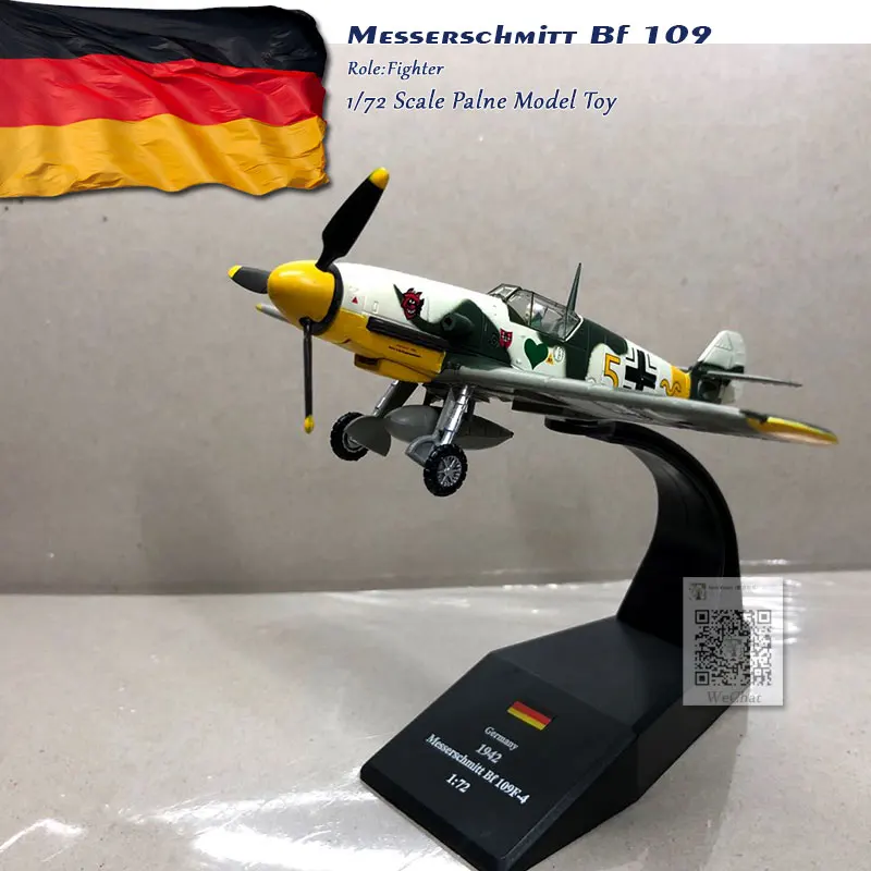BF109 WLTK 1/72 масштаб военная модель игрушки немецкий Bf-109 истребитель литой металлический самолет модель игрушки для коллекции, подарок - Цвет: BF109