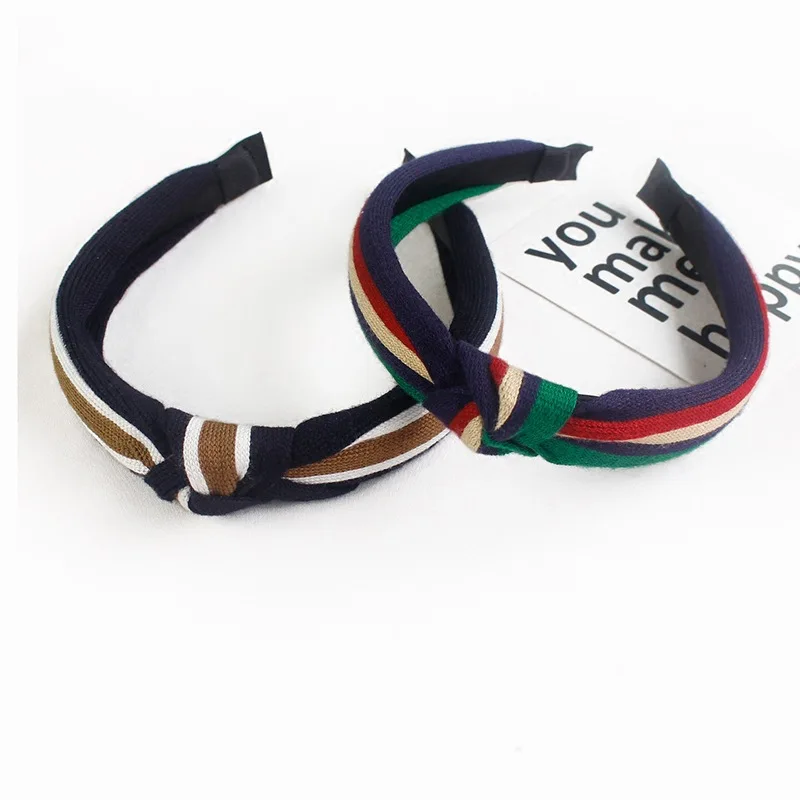 New Products Korean-style Cool Fabric Hair Bands GIRL'S Cool Sports Hair Bands Mixed Colors Knot Hair Band