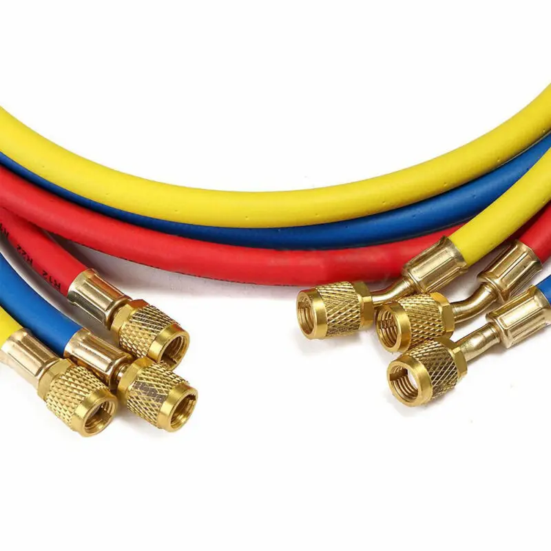 

Car Air Conditioner Refrigerant 3-color Charging Hose For Test R12 R22 R134 R404