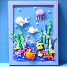 Argile légère douce pour bricolage, Photos 3D, jouets pour enfants, fait à la main, boue colorée, éducation artistique, cadeaux de noël
