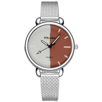 

2020 Limited Top Fashion Fashion Lady Reticulocyte Alloy Steel With Quartz Double-color Surface Ms Leisure Watches
