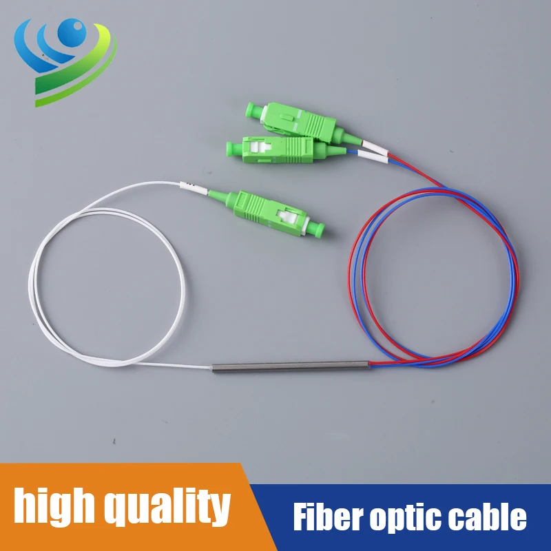 FTTH 1x2 Coupler Splittter Optical Fiber FBT Splitter 5:95 10:90 15:85 20:80 25:75 30:70 50:50 SC/APC Connector