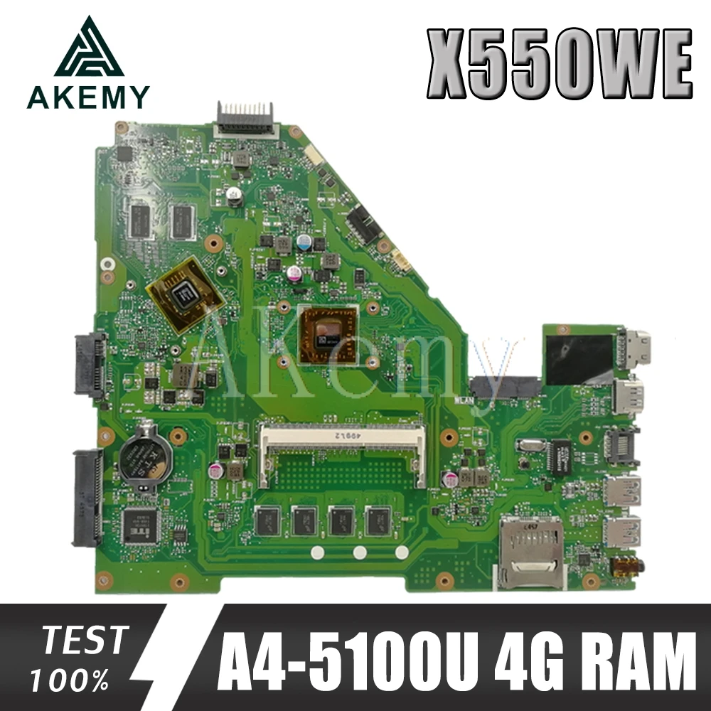 X550WE Moederbord A4-5100U 4G Ram Voor Asus Chromebook X550WE X550W D552W X552E X550EP Laptop Moederbord X550WE Moederbord X550WE Moederbord A4-5100U 4G Ram Voor Asus Chromebook X550WE X550W D552W X552E X550EP Laptop Moederbord X550WE Moederbord
