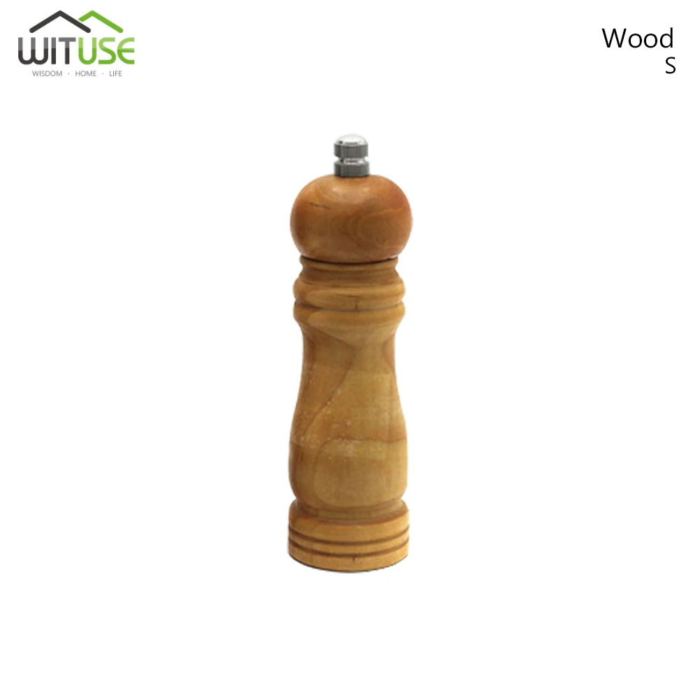 natural little size Мельница для перца из нержавеющей стали, солевая мельница, мульлер, кухонные аксессуары, кухонный инструмент, кухонные гаджеты, мельница для специй и соуса - Цвет: natural little size