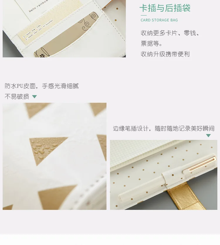 Angoo Ретро Бронзовый листок карманный блокнот японский стиль ручка книга тетрадь для студентов Pu ноутбук