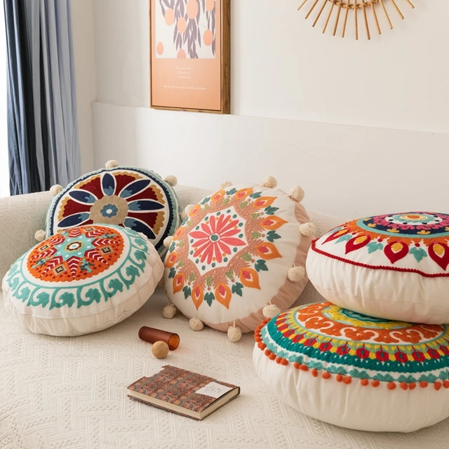 Bohemian Style Chair Pad Floor Pillows