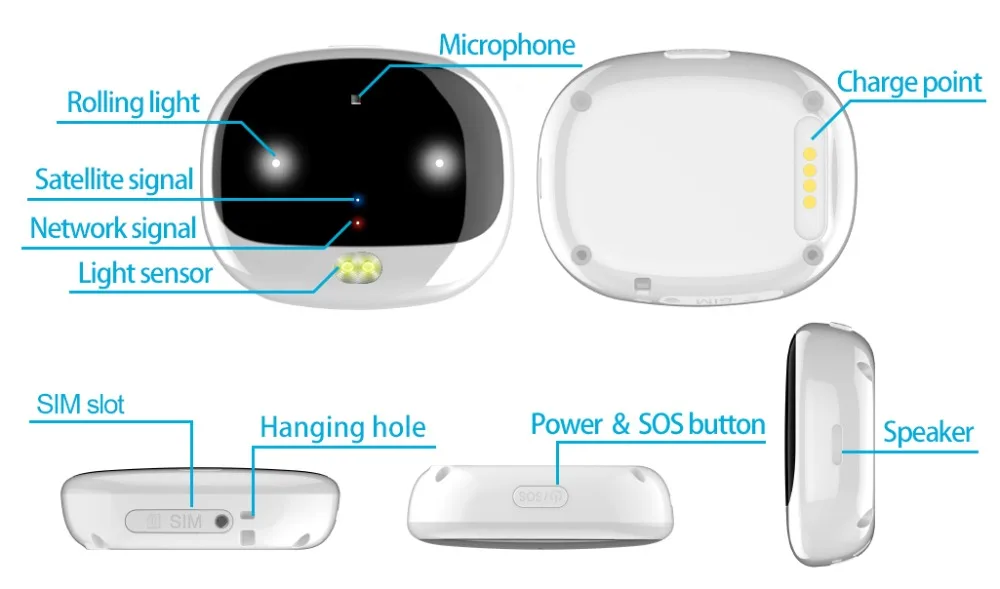 Новейший водонепроницаемый человек gps-трекер 2G сетевой локатор RF-V47 отслеживание в реальном времени SOS голосовой гео-забор бесплатное веб-приложение