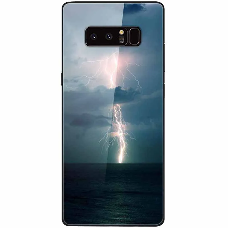 cute phone cases for samsung  Tempered Glass Cover For Samsung Note 8 Case Note9 Hard Protective Funda For Samsung Galaxy Note 10 Plus 9 Cases Luxury Bumper kawaii phone case samsung Cases For Samsung