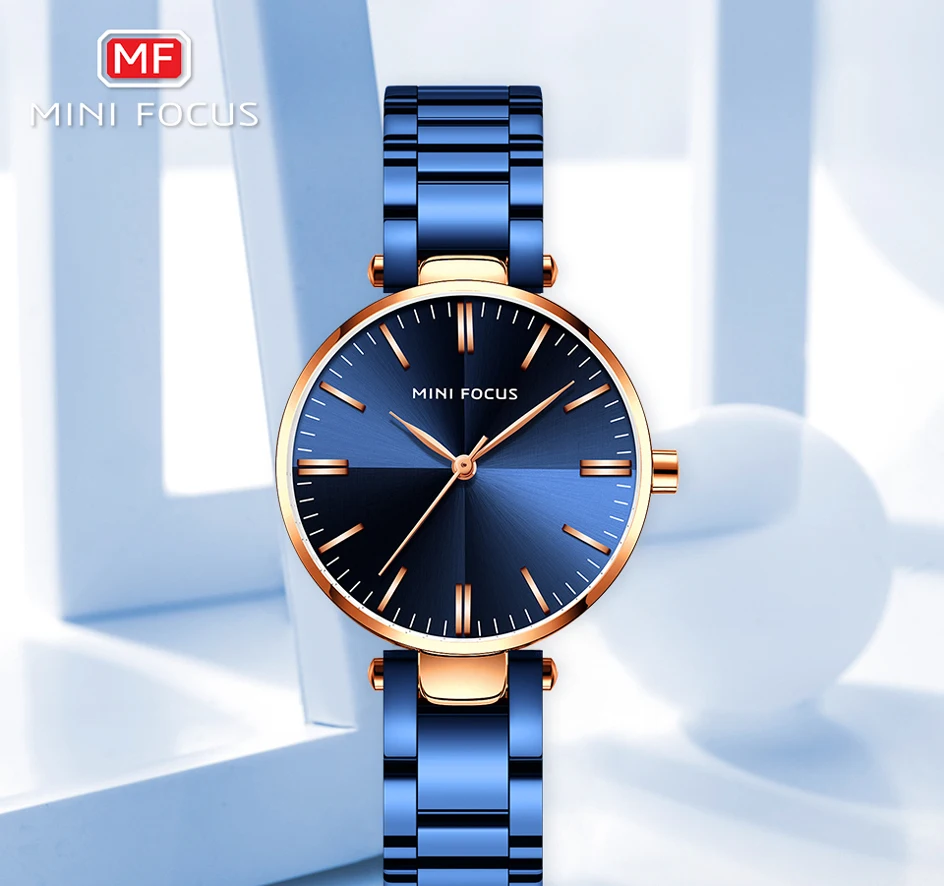 MINIFOCUS женские часы люксовый бренд модные повседневные женские часы Wome's кварцевые с бриллиантами дамский браслет наручные часы для женщин
