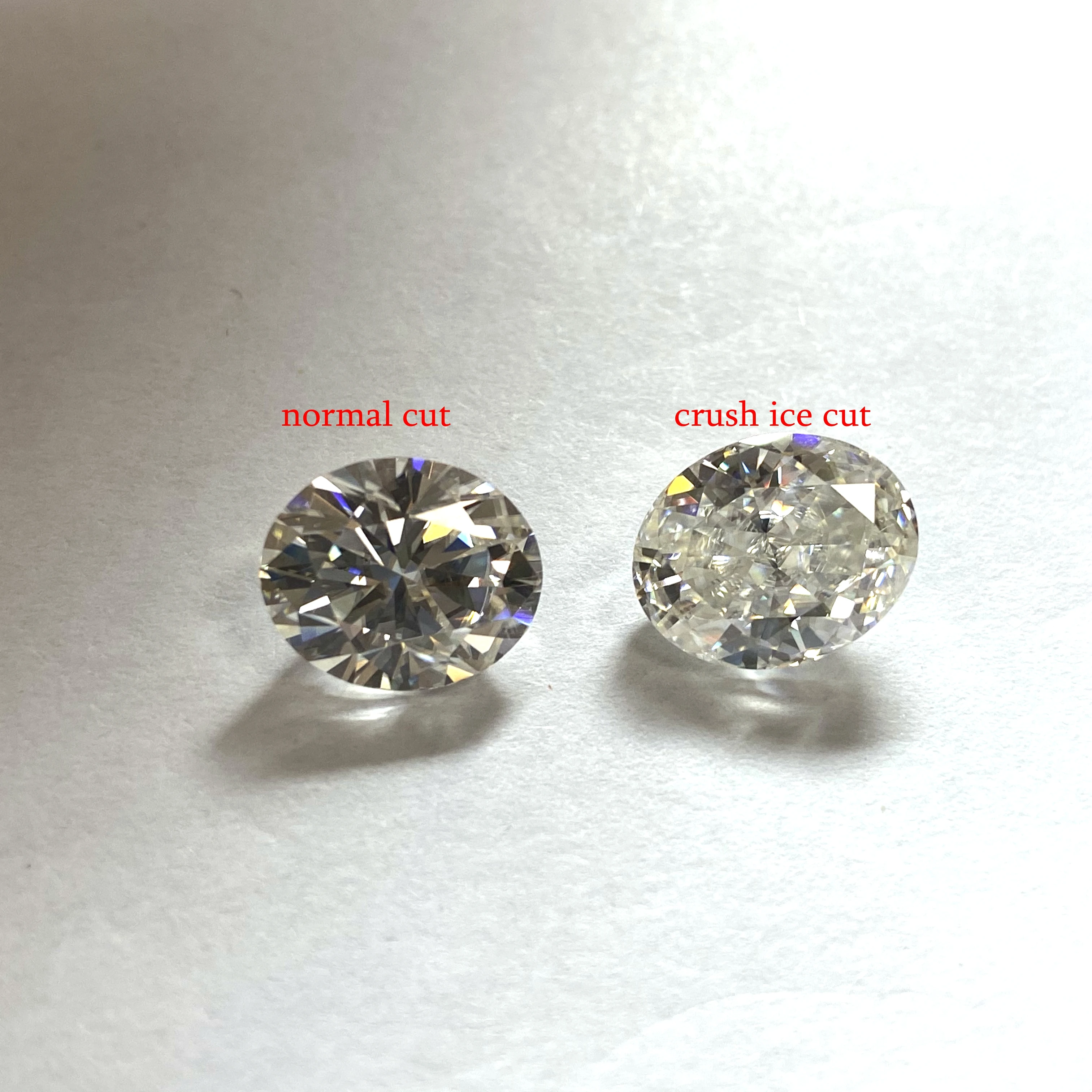 Vs Diamond Fire And Ice Moissanite 1CT-8CT Iced Crushed White D