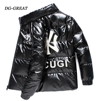 

High Quality Velvet Down Jacket Men's 2019 New Korean Version Casual Winter Thickened Loose Collar Cold Waterproof Tide Goods