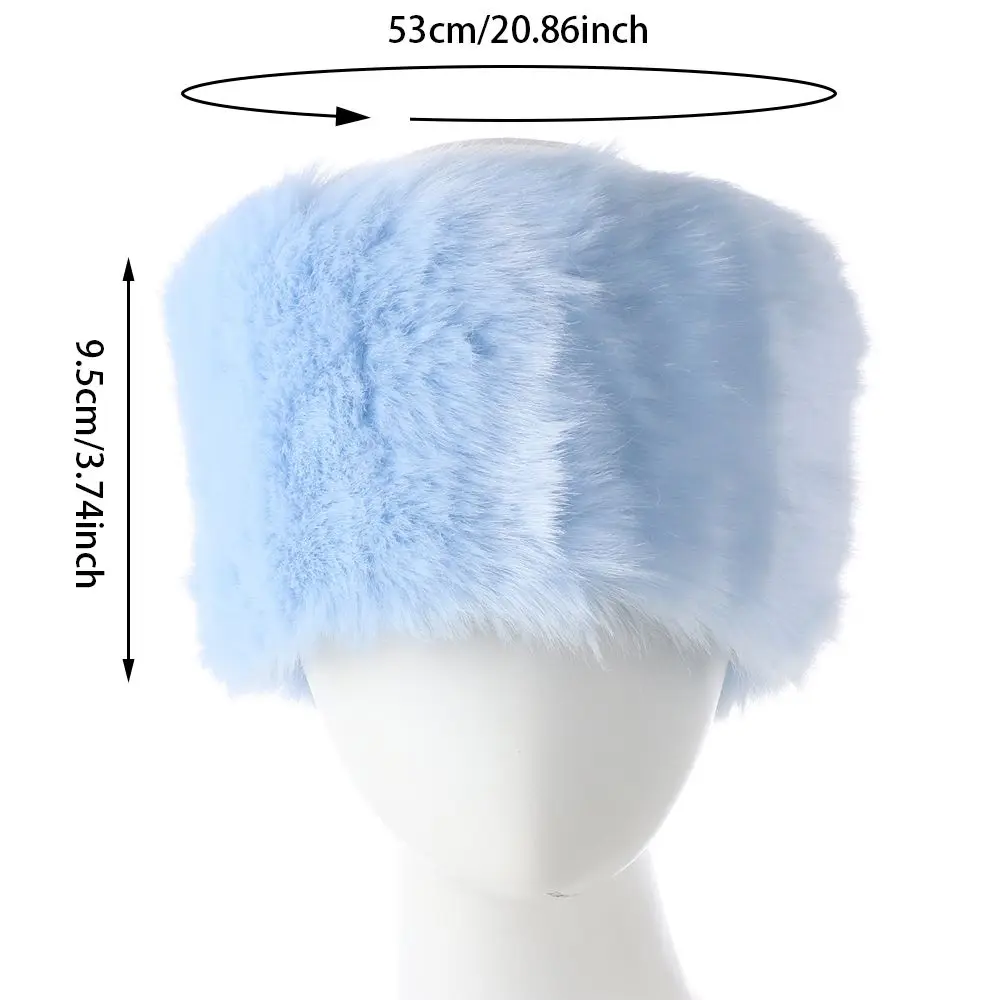 Ski Earmuff Snow Earwarmer Fluffy Russian Caps Fur Faux Women Winter Hats Faux Fur Headband 6