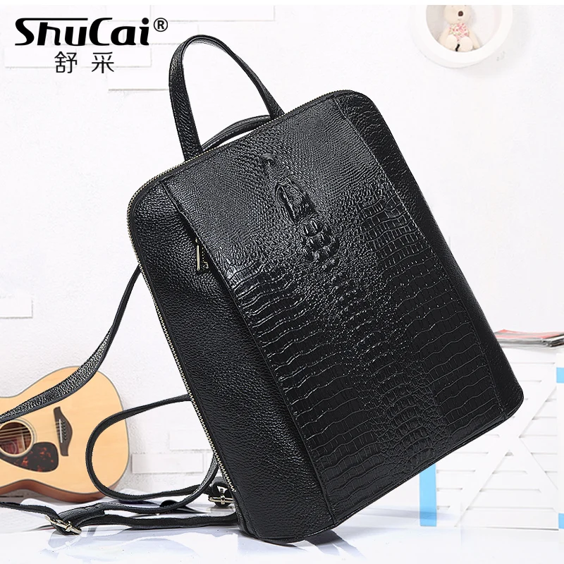 ^Cheap SHUCAI, роскошный рюкзак для ноутбука из натуральной кожи, для женщин, 14 дюймов, сумка для колледжа, для школьниц, черный рюкзак, большой рюкзак ... ^Cheap SHUCAI, роскошный рюкзак для ноутбука из натуральной кожи, для женщин, 14 дюймов, сумка для колледжа, для школьниц, черный рюкзак, большой рюкзак ...