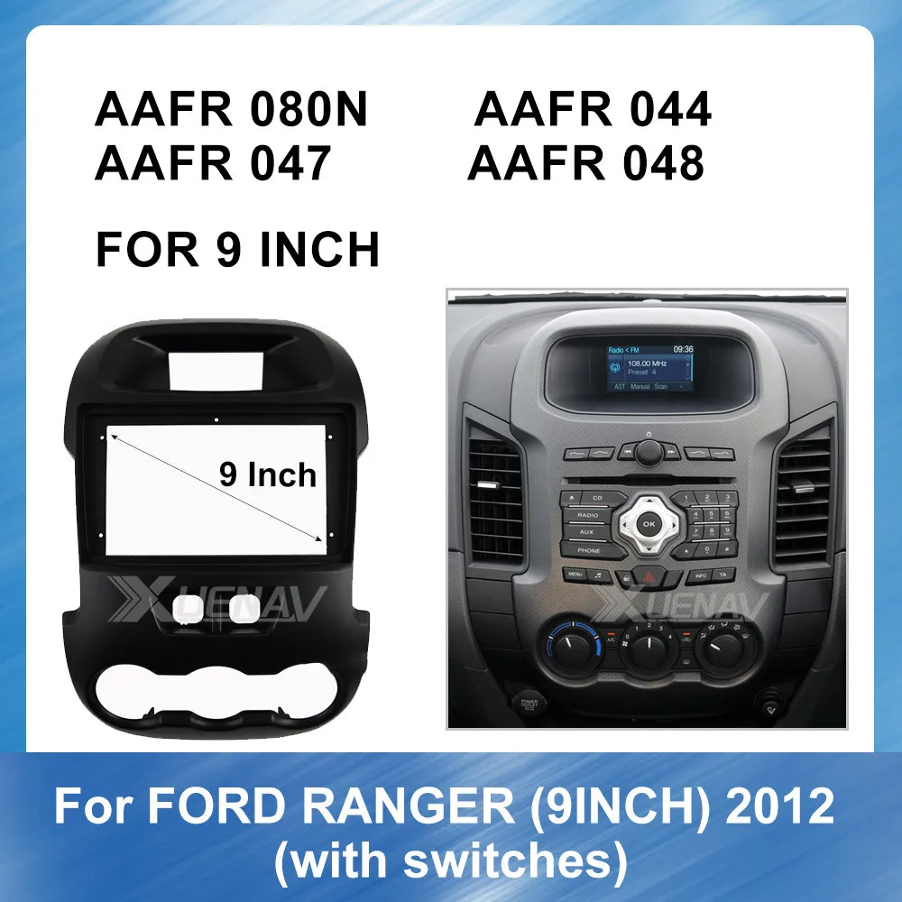 9 дюймов авто радио мультимедиа панель для Ford Ranger 2012 плеер DVD gps Даш Комплект рамка