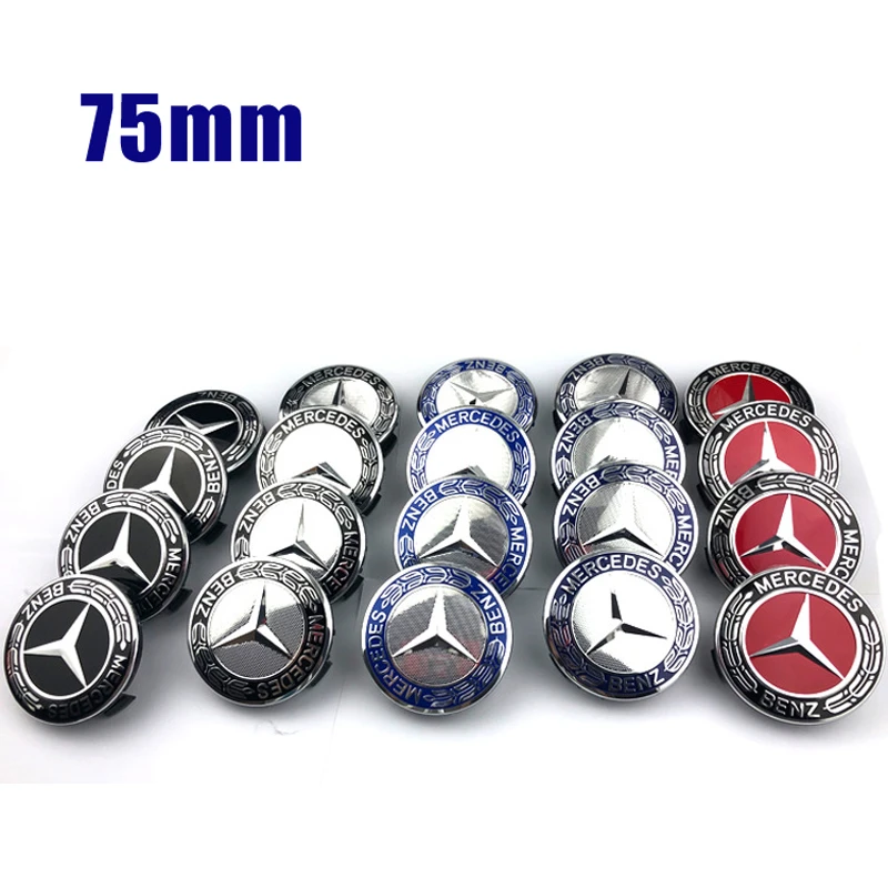 

75mm Wheel Hub Caps for Mercedes Benz AMG Emblem W203 W204 W205 W209 W210 W211 W212 W176 W166 W163 W221 Rim Center Cover