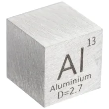 

1pcs 99.99% High Purity Aluminum Alloy Element Cube 25.4mm Metal Density Cubes Carved Element Periodic Table Cube
