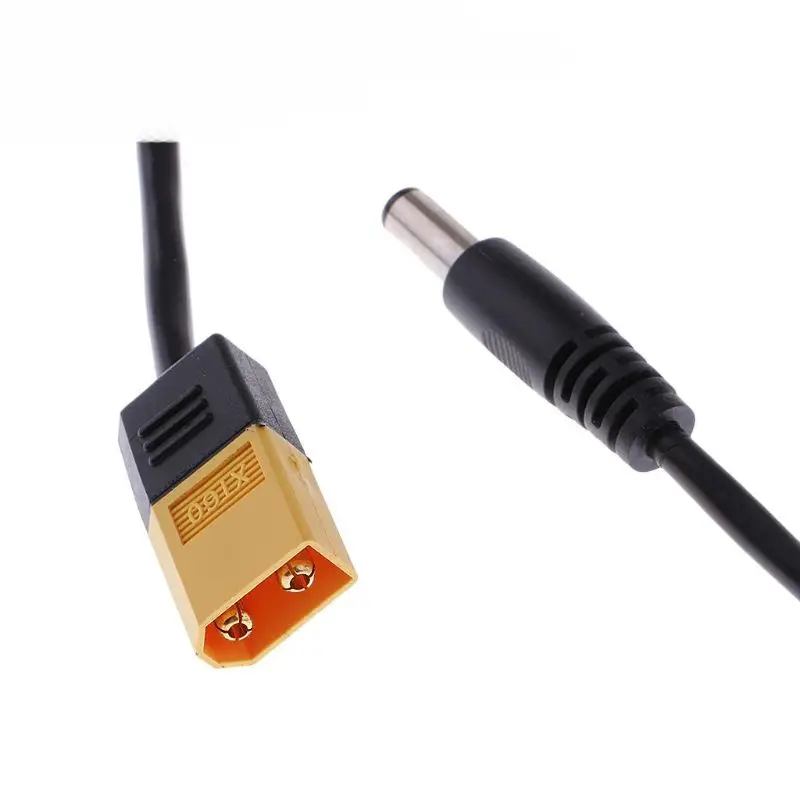 High Quality XT60 Connector to Male DC5525/5521 Power Cable for Fly FPV