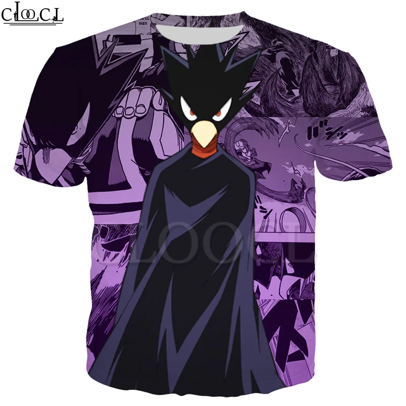 Японское Аниме Boku No Hero Academy Tokoyami футболка для женщин мужчин 3D принт короткий рукав толстовка модная уличная пара Топы