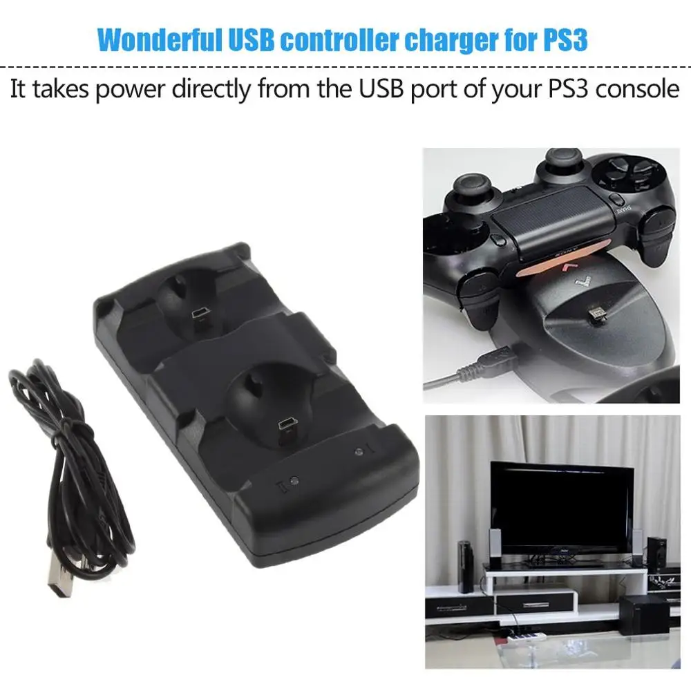 2 в 1 двойная зарядная док станция зарядное устройство для Sony PlayStation3 беспроводной