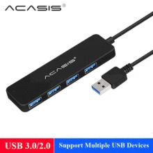 Acasis USB 3,0 концентратор 4 порта Внешний USB разветвитель 2,0 с микро-концентратор USB 3,0 порт Зарядка Для iMac аксессуары USB удлинитель#40