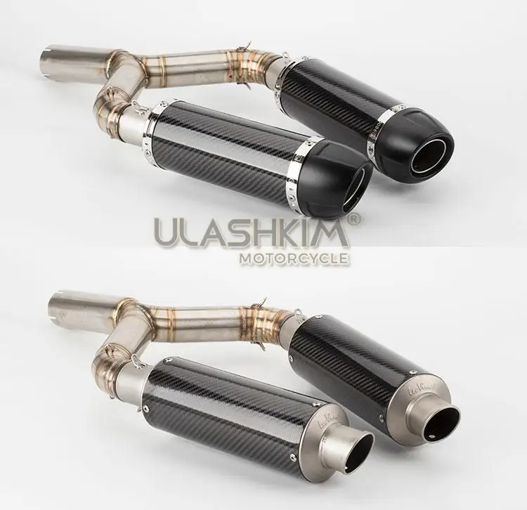 Slip-On For Aprilia DORSODURO 750 DORSODURO750 Exhaust Motorcycle Elbow Exhaust Muffler Middle Contact Pipe