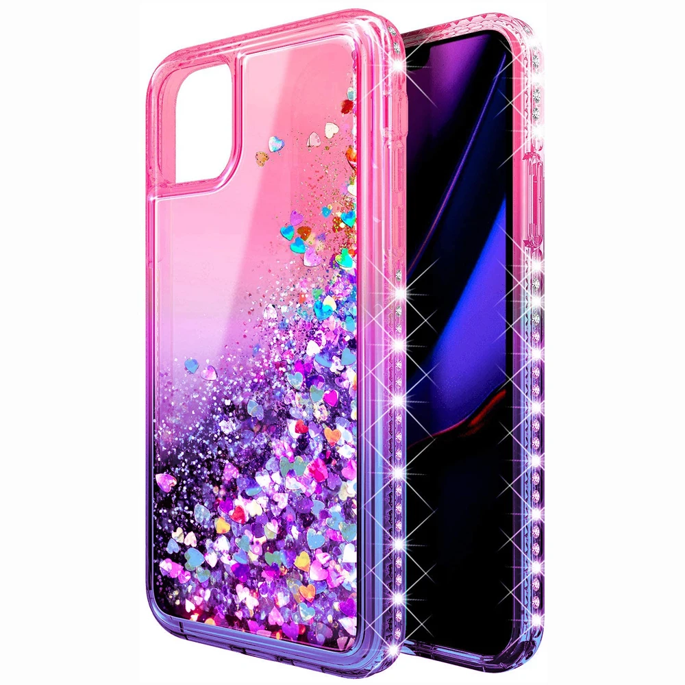 Блестящий чехол с сыпучим песком для iPhone 11 12 XR Pro SE 2020 8 телефона Max 7 6 6s Plus милый |