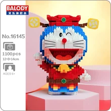

Balody 16145 Anime Doraemon Lucky Fortune God Cat Building Bricks Robot Opera Animal Mini Diamond Blocks Toy for Children Gifts