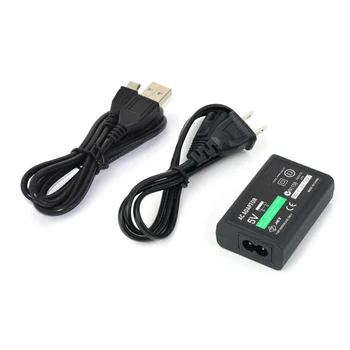 

US Plug/EU Plug USB Data Cable AC Power Supply Adapter Convert Charger For Sony for PSV 2000